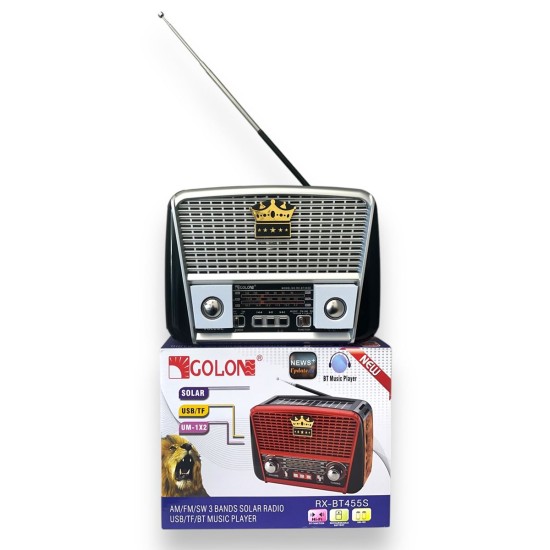 Радио COLON RX-BT455S SOLAR/USB/TF card