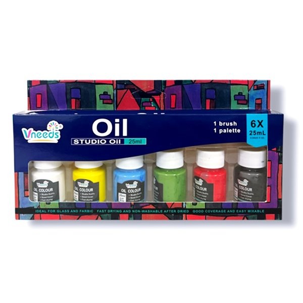 Бои маслени Vneeds OIL 6 цвята х 25ml №V0343