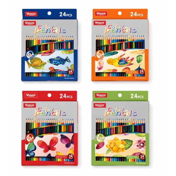 Моливи Vneeds 18 цвята VIVID №0606 /12 комплекта в стек/