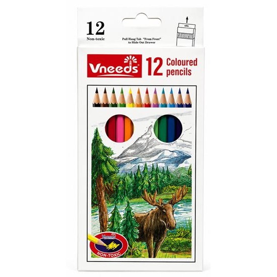 Моливи Vneeds 12 цвята ЕЛЕН №V06108 /12 комплекта в стек/
