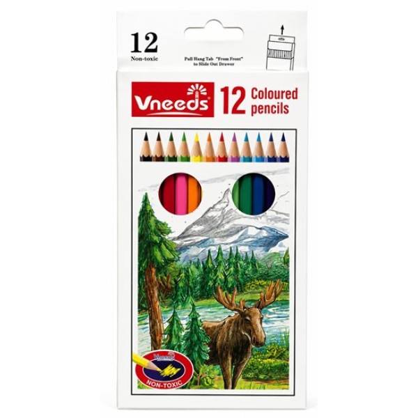 Моливи Vneeds 12 цвята ЕЛЕН №V06108 /12 комплекта в стек/