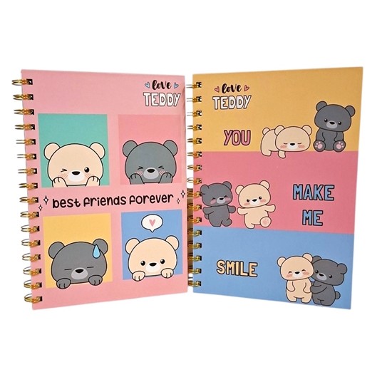 Тефтер спирала 80л 21 см х15см TEDY BEAR