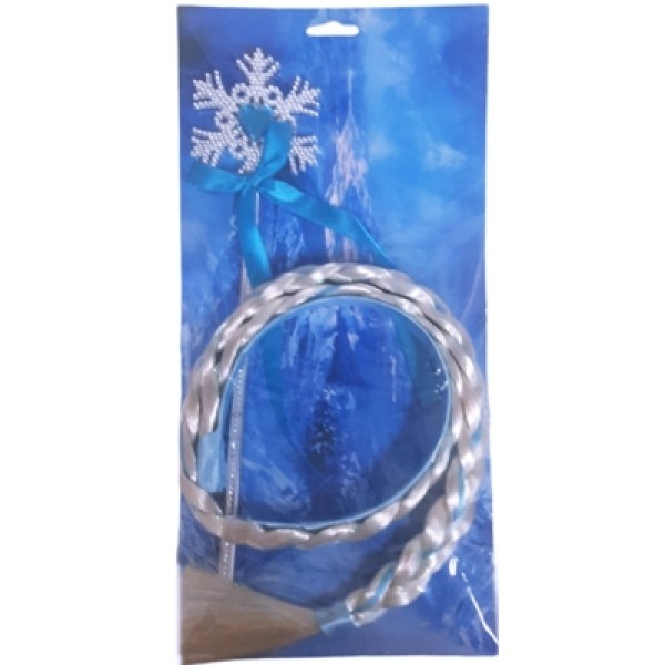 Парти комплект FROZEN диадема с плитка 48см + магическа пръчка