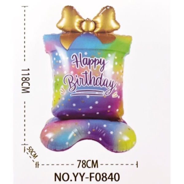 Балон фолио HAPPY BIRTHDAY MAXI 118см /5 броя в стек/