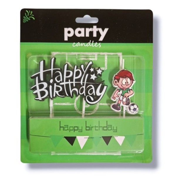 Свещ ЧРД  HAPPY BITRTHDAY ФУТБОЛ /12 броя в кутия/