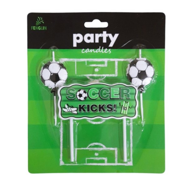 Свещ ЧРД 3 броя ФУТБОЛ SOCCER KICKS на картон /12 броя в кутия/