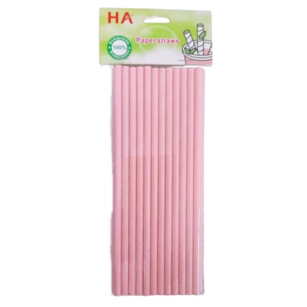Сламки еко 25 броя в плик РОЗОВО