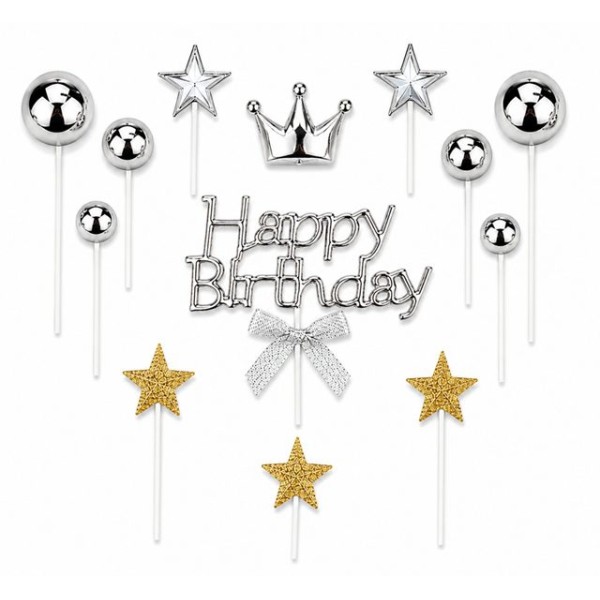 Комплект за торта HAPPY BIRTHDAY ПРИНЦЕСА /6 комплекта в стек/