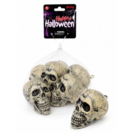 Черепи HALLOOWEEN 6 броя в мрежа