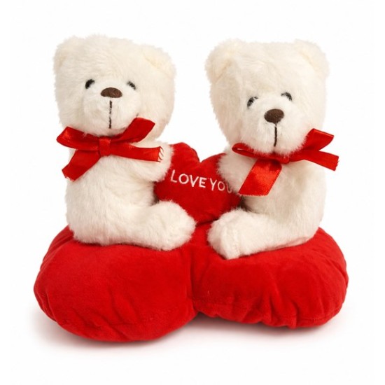 Плюшена играчка МЕЧЕТА на сърце I LOVE YOU 20см х H15см