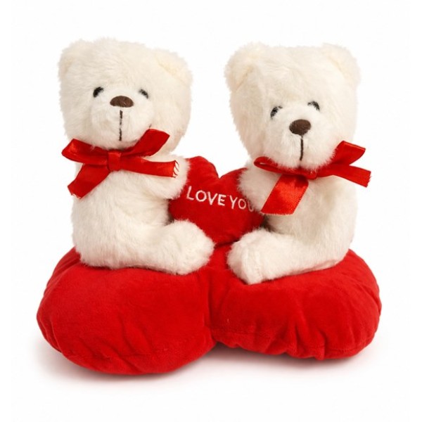 Плюшена играчка МЕЧЕТА на сърце I LOVE YOU 20см х H15см